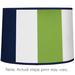 Sweet Jojo Designs Stripe 8" H x 10" W Fabric Drum Lamp Shade ( Uno ) in Green/Blue | 8 H x 10 W x 10 D in | Wayfair LampLG-Stripe-BU-GR