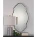 Samia Metallic Silver Iron 20 3/4" x 36" Oval Wall Mirror