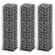 vidaXL Gabion Set - 3 pcs, Galvanised Steel Wire, 25 x 100 cm - Rust-Proof, Weather-Resistant, for Landscape Design/Retaining Walls