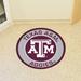 FANMATS NCAA Texas A&M University Roundel 27 in. x 27 in. Non-Slip Indoor Only Mat Synthetics in Brown/Gray/Indigo | 27 W x 27 D in | Wayfair 18642