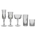 Opera Maison Italian Crystal Drinkware Set with 6X Champagne Flutes (13cl), 6X Wine Glasses (23cl), 6X Champagne Saucers (24cl), 6X Hiball Glasses (35cl) and 6X Whisky Tumblers (30cl) (30 Pcs)