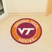 FANMATS NCAA Virginia Tech Roundel 27 in. x 27 in. Non-Slip Indoor Only Mat Synthetics in Indigo/Orange/Red | 27 W x 27 D in | Wayfair 18646