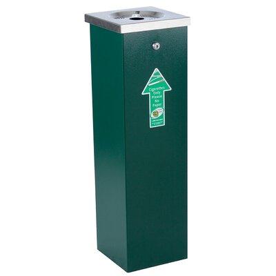 No Butts Bin Co. Flat Top Tower Outdoor Ashtray in Green, Size 29.0 H x 8.0 W x 8.0 D in | Wayfair FLT03