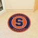 FANMATS NCAA Syracuse University Roundel 27 in. x 27 in. Non-Slip Indoor Only Mat Synthetics in Blue/Orange | 27 W x 27 D in | Wayfair 18638