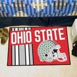 FANMATS NCAA Ohio State University Starter 30 in. x 19 in. Non-Slip Indoor Only Mat Synthetics in Brown/Red | 19 W x 30 D in | Wayfair 18768