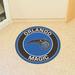 FANMATS NBA Orlando Magic Roundel 27 in. x 27 in. Non-Slip Indoor Only Mat Synthetics in Blue/Brown | Wayfair 18847