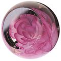 Caithness Glass U13056 Piece Crystal Floral Charms Pink Rose Paperweight, Pink