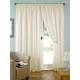 John Aird Pair Cream Lined Tape Top Voile Curtains (90" wide x 108" drop)