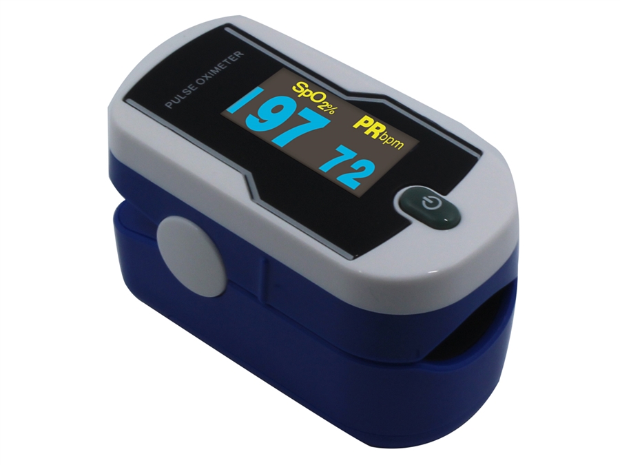Concord Sapphire DELUXE Fingertip Pulse Oximeter with 6-way OLED Display, Carrying Case, Lanyard and Protective Cover