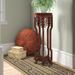 World Menagerie Asian Temple Pedestal Plant Stand Wood/Solid Wood in Brown/Red | 32.5 H x 11.5 D in | Wayfair WDMG1099 26687022