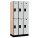 Salsbury Industries 2 Tiers 3 Wide Gym Locker Wood in Gray/White/Brown | 76 H x 36 W x 18 D in | Wayfair 32368GRY