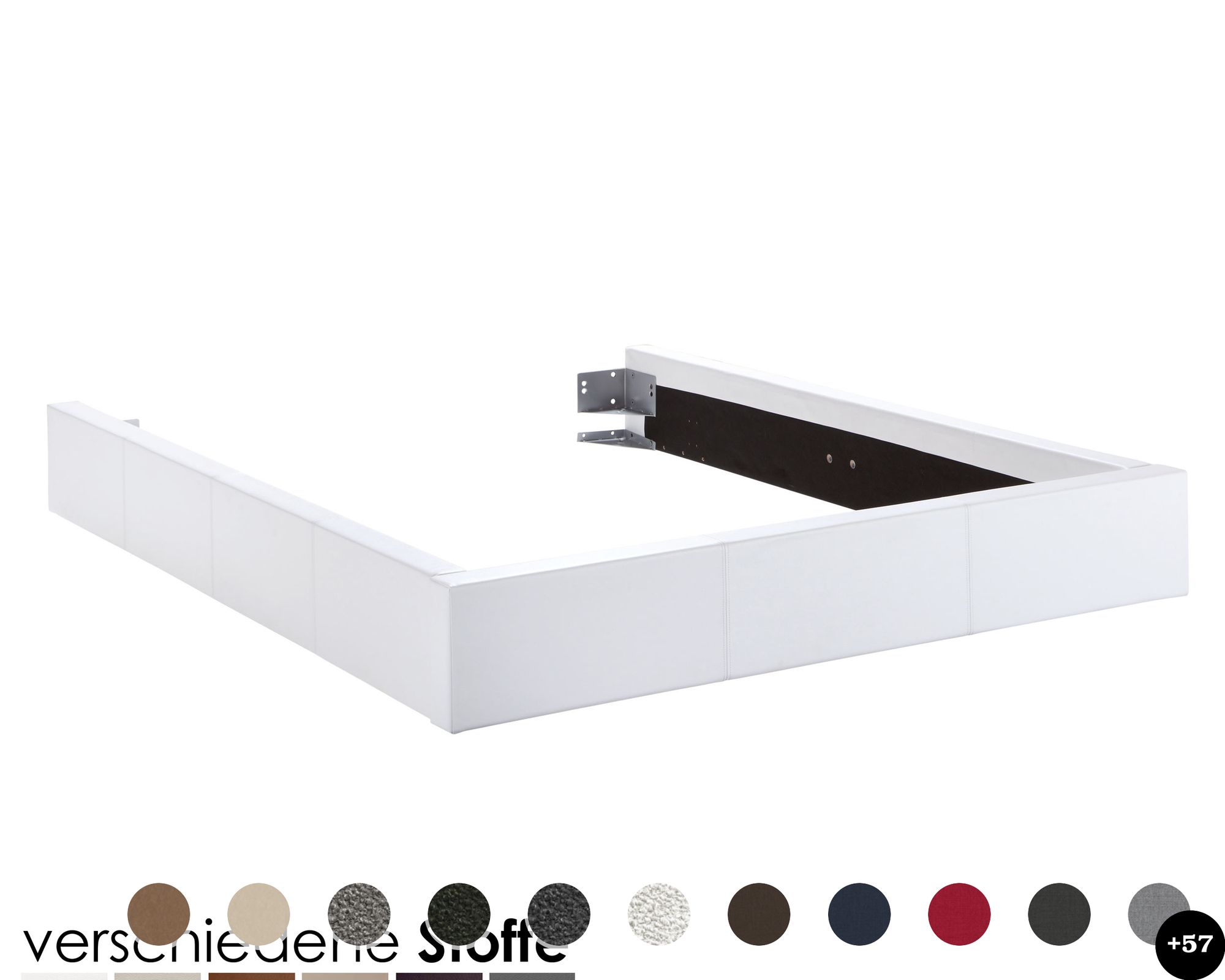 Hasena Dream-Line Bettrahmen Lungo 28/3S 140x200 cm / PK3 Casual 332 Cognac