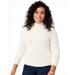 Blair Women's Cashmere-Like Long-Sleeve Sweater - Ivory - XLG - Womens