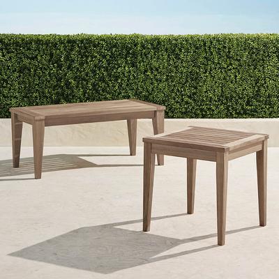 Teak Tables in Weathered - Square Side Table - Frontgate
