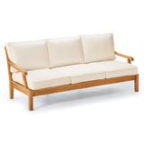 Cassara Seating Replacement Cushions - Loveseat, Solid, Indigo with Canvas Piping Loveseat, Standard - Frontgate