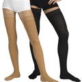 23-32 mmHg MEDICAL COMPRESSION Stockings with CLOSED Toe, FIRM Grade Class II, Thigh High Support Socks with Toecap (M (Body height 66.9-71.7 inches), Beige)