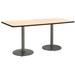 KFI Studios 72" L Breakroom Table Metal in White/Brown | 29 H x 72 W x 36 D in | Wayfair T3672-B1922-SL-NA