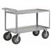 ZORO SELECT 5CHA0 Utility Cart with Lipped Metal Shelves, Steel, Flat, 2