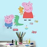 Room Mates Peppa & George Playtime Peel & Stick Giant Wall Decal Vinyl | 19.7 H x 17.6 W in | Wayfair RMK3185GM