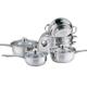 6Pc Stainless Steel Cookware Set - Includes 3 Steamers & 3 Saucepans with Ventilated Glass Lids | Mirror Polished, Handles, Kitchenware | Strong Quality, Long Lasting & Durable