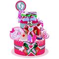 Gâteau de couches pour Baby Girl dans un beau 3 colorées ton//Cadeau de naissance, baptême, baby shower//Cadeau Original et Pratique Pour le bébé