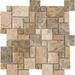 Parvatile Scabos 0.38" x 12" Travertine Versailles Mosaic Wall & Floor Tile Natural Stone/Travertine in Gray/White | 12 H x 0.38 W in | Wayfair