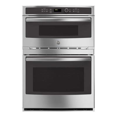 GE 30" Single Electric Wall Oven with Built-In Microwave - Stainless Steel - JT3800SHSS