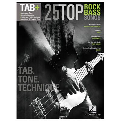 Hal Leonard Various Artists: 25 Top Rock Bass Songs Sheet Music - Black/White - 125929