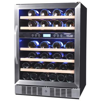 NewAir 46-Bottle Wine Cooler - Stainless Steel/Black