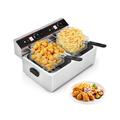 Costway 3400W Dual Tank Electric Countertop Deep Fryer