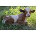 Hi-Line Gift Ltd. Brown & White Lying Down Cow Statue in Brown/White | 11 H x 21 W x 11 D in | Wayfair 87981-BR