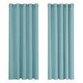Deconovo Super Soft Solid Thermal Insulated Eyelet Blackout Curtains for Kids 66 x 72 Inch Drop 1 Pair Sky Blue