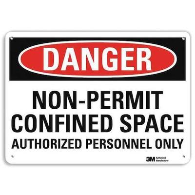 LYLE U1-1007-RA_10X7 Danger Sign,10x7 In.,English, U1-1007-RA_10X7