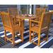 Beachcrest Home™ Blaser 5 Piece Bar Height Outdoor Dining Set Wood in Brown | 42 H x 36 W x 36 D in | Wayfair BRWT2599 28205593