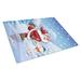 Caroline's Treasures Christmas Santa Claus Ice Skating Glass Cutting Board Glass | 0.5 H x 11 W x 15 D in | Wayfair APH6386LCB