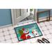 Caroline's Treasures Snowman w/ Borzoi Non-Slip Outdoor Door Mat Synthetics | 18 W x 27 D in | Wayfair BB1848MAT