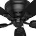 Hunter Sea Wind Low Profile 48 Indoor/Outdoor Ceiling Fan w/ Pull Chain Black