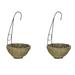 House of Silk Flowers Inc. Metal Hanging Planter Metal in Brown | 22 H x 12 W x 12 D in | Wayfair HOS4559