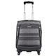 HIGHBURY - 4 Spinner Wheel Suitcase Trolley Case - Grey Stripe 18 INCH (Small Case, Cabin Approved)