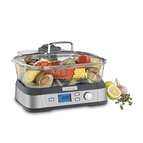 Cuisinart Digital Glass Steamer, One Size, Stainless Steel