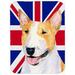 Caroline's Treasures Union Jack Bull Terrier w/ English British Flag Glass Cutting Board Glass | 0.15 H x 11.25 W x 15.38 D in | Wayfair SS4938LCB