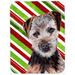 Caroline's Treasures Norfolk Terrier Puppy Candy Cane Christmas Glass Cutting Board Glass | 0.15 H x 11.25 W x 15.38 D in | Wayfair SC9807LCB