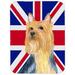 Caroline's Treasures Union Jack Silky Terrier w/ English British Flag Glass Cutting Board Glass | 0.15 H x 11.25 W x 15.38 D in | Wayfair LH9468LCB