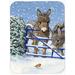 Caroline's Treasures Donkeys & Robin Glass Cutting Board Glass | 0.15 H x 11.25 W x 11.25 D in | Wayfair ASA2159LCB