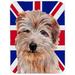 Caroline's Treasures Union Jack Norfolk Terrier w/ English British Flag Glass Cutting Board Glass | 0.15 H x 11.25 W x 15.38 D in | Wayfair