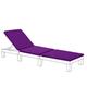 Gardenista Garden Sun Lounger Replacement Pad for Allibert Keter Daytona | Rattan Sunlounger Recliner Patio Furniture Cushion | Water Resistant & Lightweight | Hypoallergenic Fibre Filled (Purple)