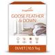 Snuggledown Goose Feather & Down King Size Duvet - 10.5 Tog All Year Round Premium Quilt Ideal for Summer & Winter - Soft Cotton Cover, Hypoallergenic, Machine Washable, Size (225cm x 220cm)