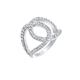 Elli Ring Damen Liebe Knoten mit Kristalle in 925 Sterling Silber