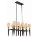 Olympia Collection Pendant Lamp L:38 W:20 H:58 Lt:10 Bronze Finish Royal Cut Clear - Finish:Bronze-Finish:Bronze