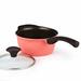 Cook N Home 1.7-qt. Saucepan w/ Lid Non Stick/Aluminum in Gray/Orange/Pink | 3.5 H x 7.5 W in | Wayfair 2453